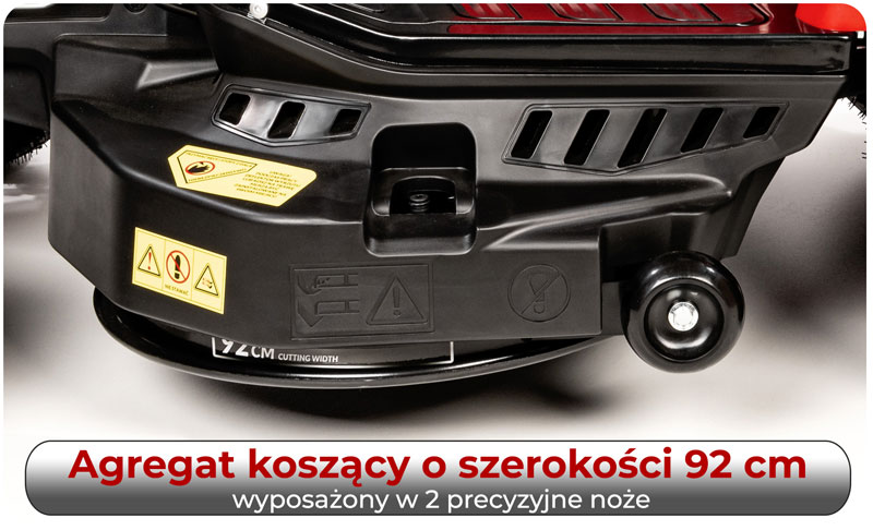 Agregat tnący 92 cm w traktorku Cedrus C-TRAC-92HC 